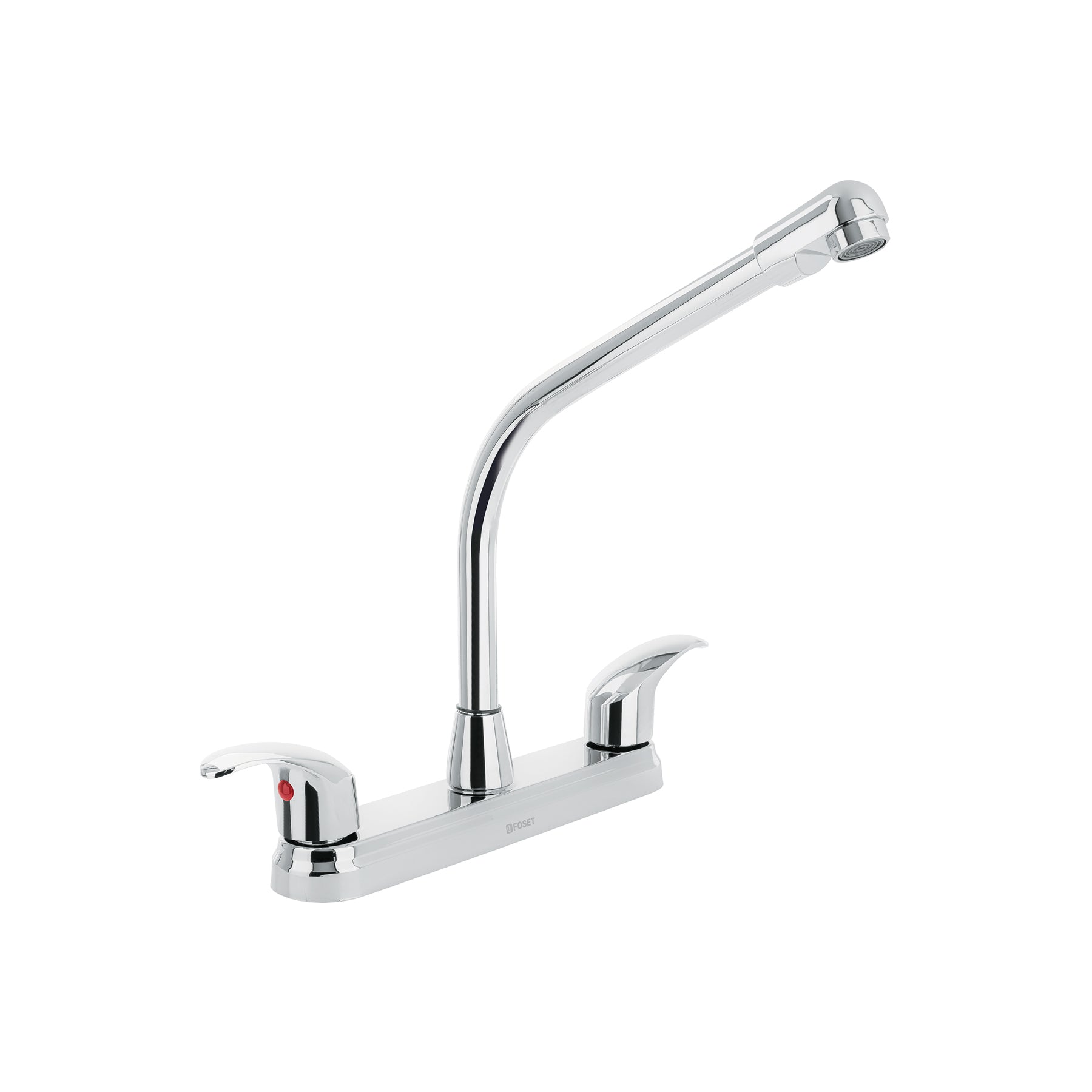 Mezcladora fregadero 8" cromo cuello cobra palanca AQUA