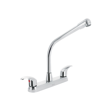 Mezcladora fregadero 8" cromo cuello cobra palanca AQUA