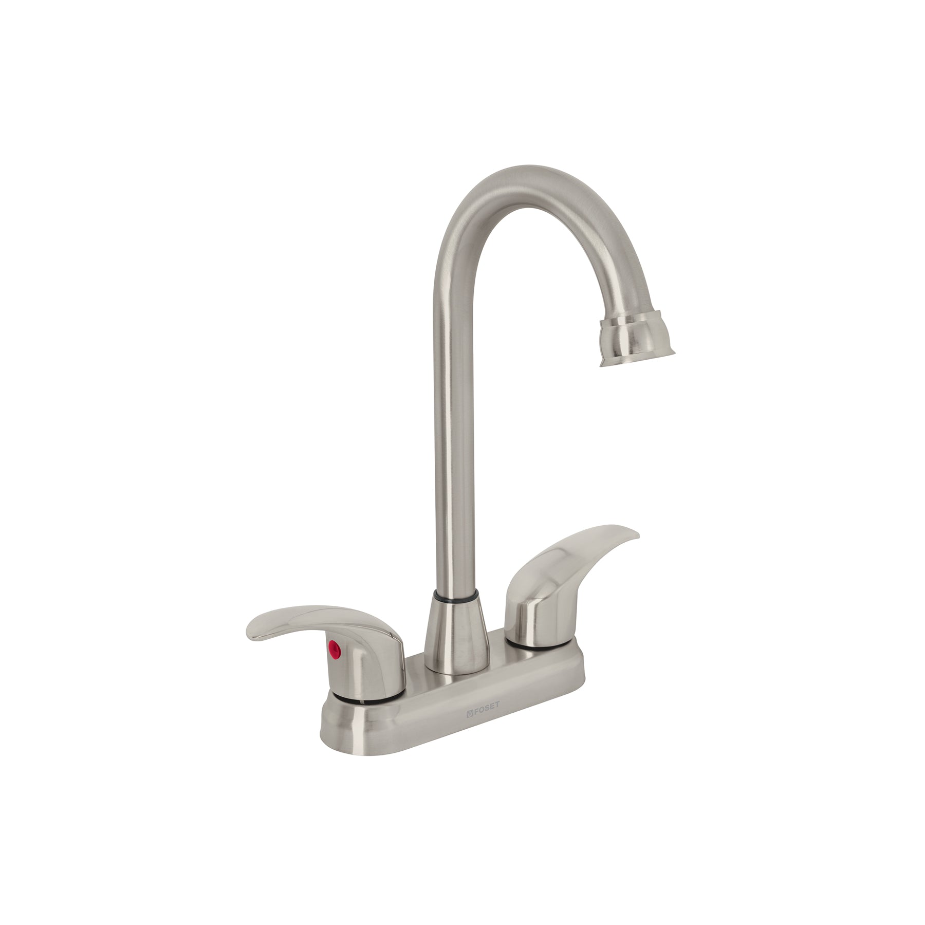 Mezcladora lavabo 4" satin tipo bar palanca AQUA