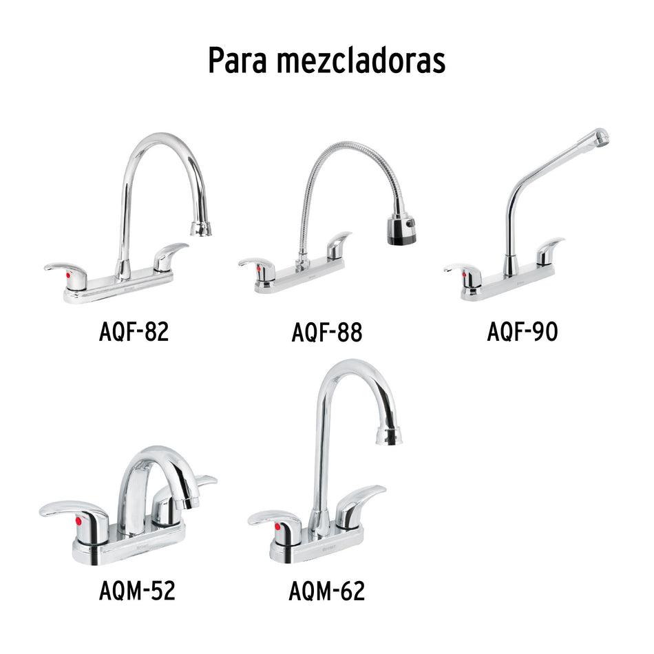 Juego de manerales de palanca p/lav-fregadero, cromo, AQUA
