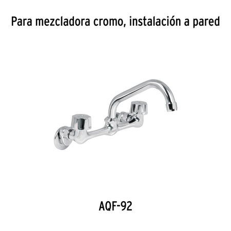 Jgo manerales hex para AQF-92 de pared, fregadero,cromo AQUA