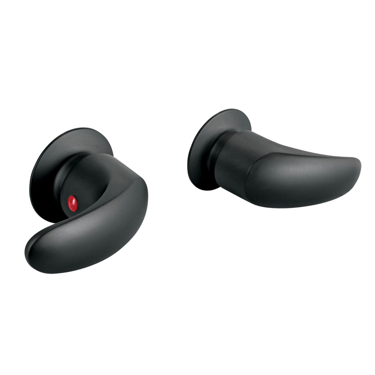 Juego de manerales de palanca para regadera negro mate AQUA