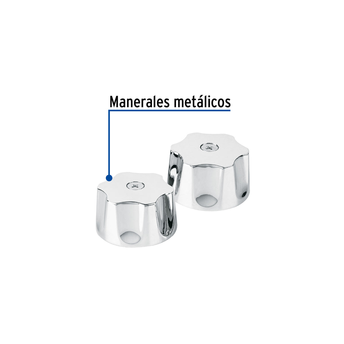 Juego de manerales hexagonales p/lav-fregadero, cromo, AQUA