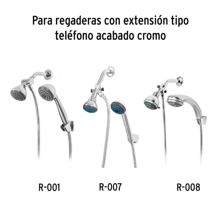 Soporte a pared, cromo, FOSET RIVIERA