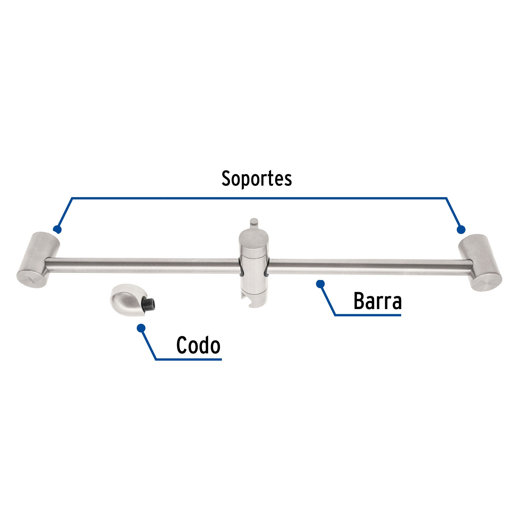 Contacto duplex 2 polos 3 hilos Standard marfil