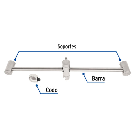 Contacto duplex 2 polos 3 hilos Standard marfil