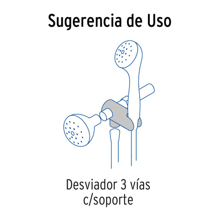 Desviador de 3 vías para brazo con soporte, satín, RIVIERA
