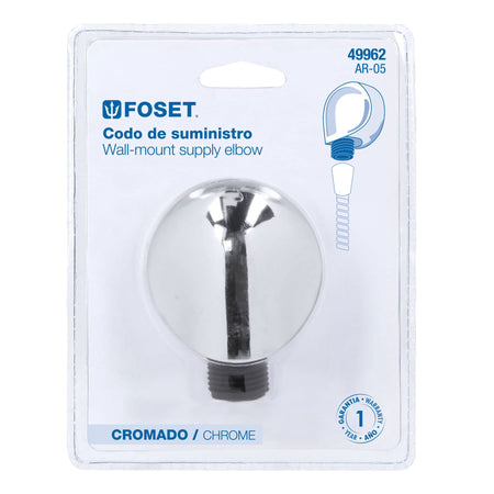Codo de suministro, cromo, FOSET RIVIERA