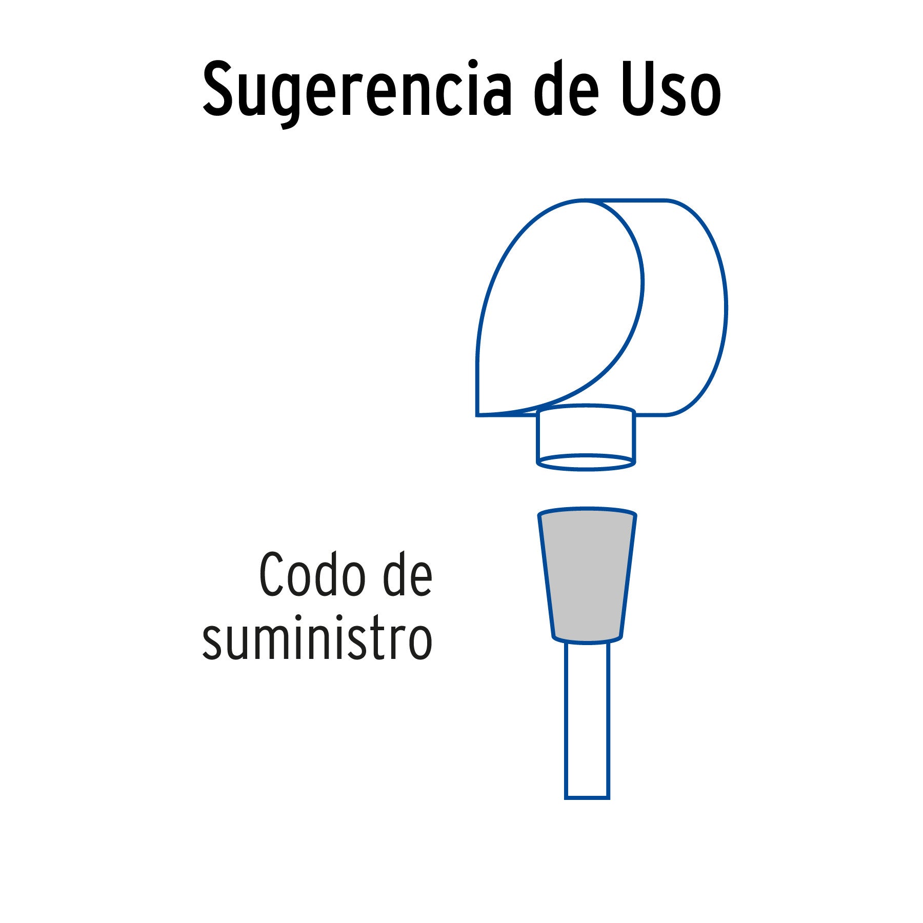 Codo de suministro, cromo, FOSET RIVIERA