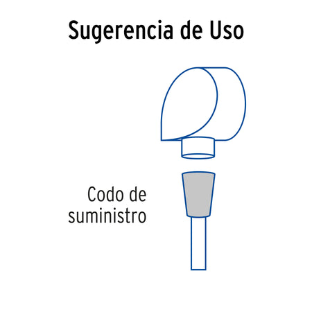 Codo de suministro, cromo, FOSET RIVIERA