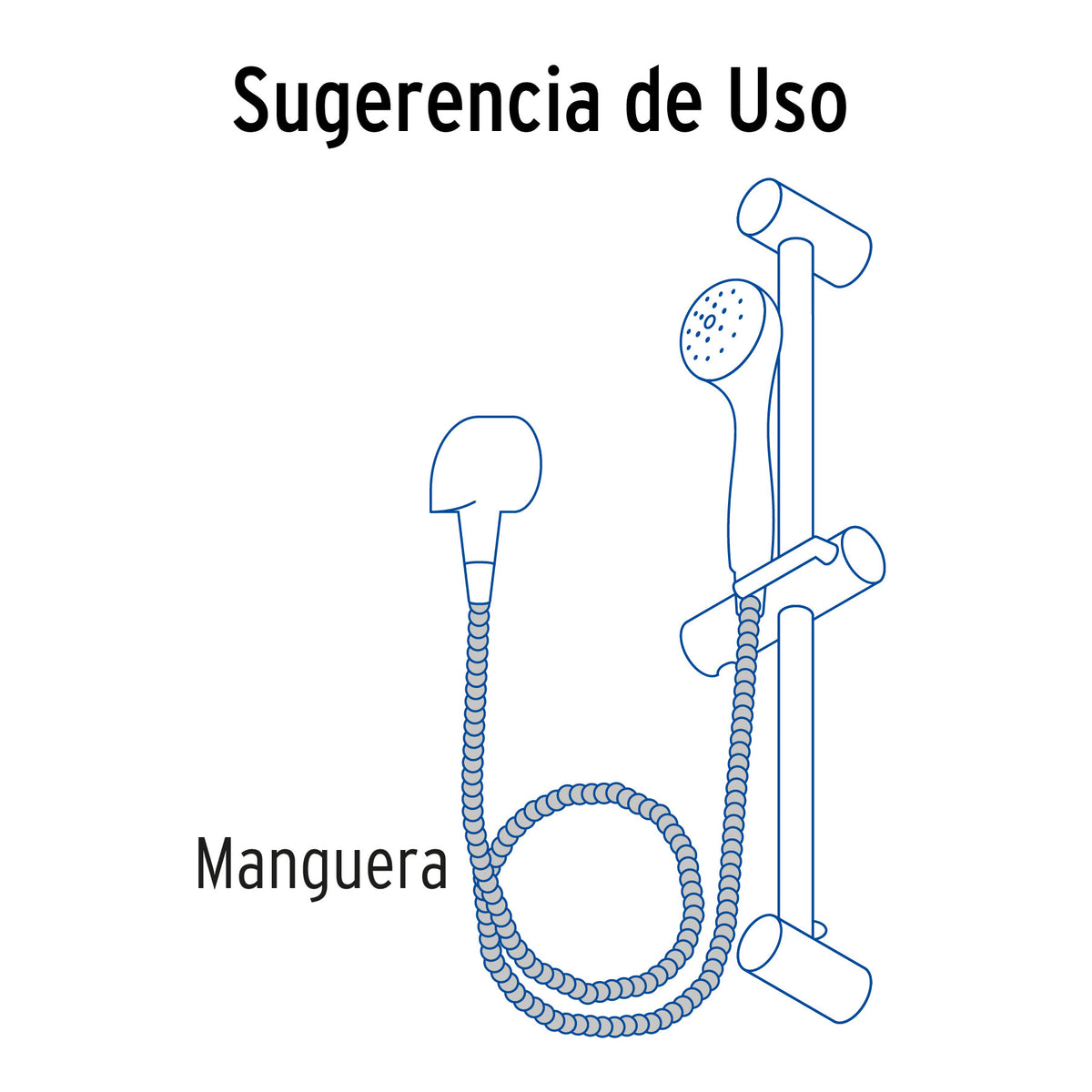 Manguera plastica de 1.5 m para regadera FOSET AQUA