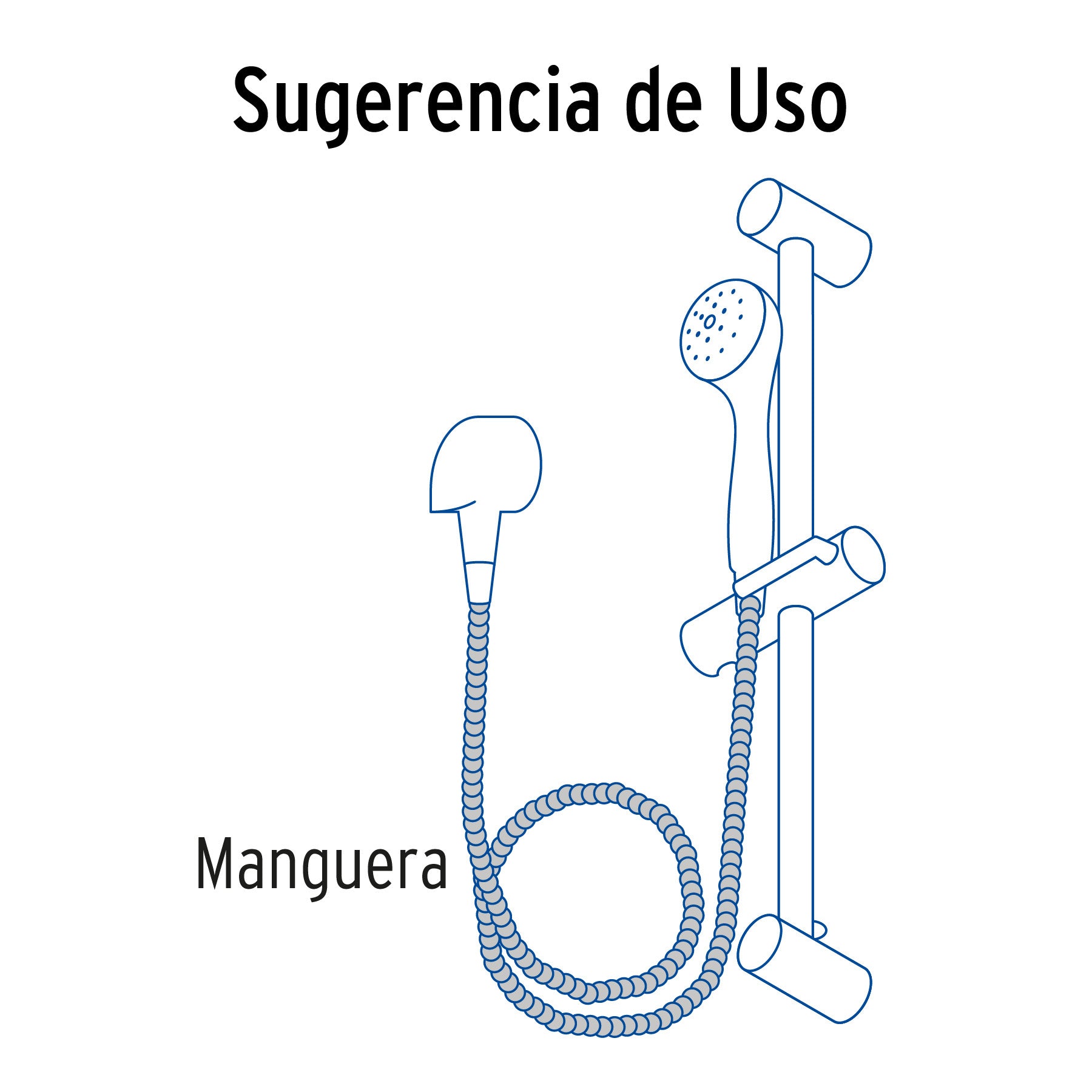 Manguera plastica de 1.5 m para regadera FOSET AQUA
