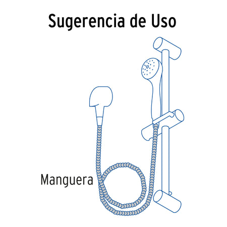 Manguera plastica de 1.5 m para regadera FOSET AQUA