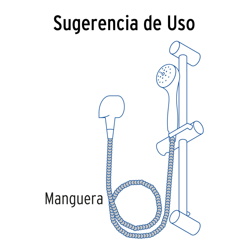 Manguera plastica de 1.5 m para regadera FOSET AQUA