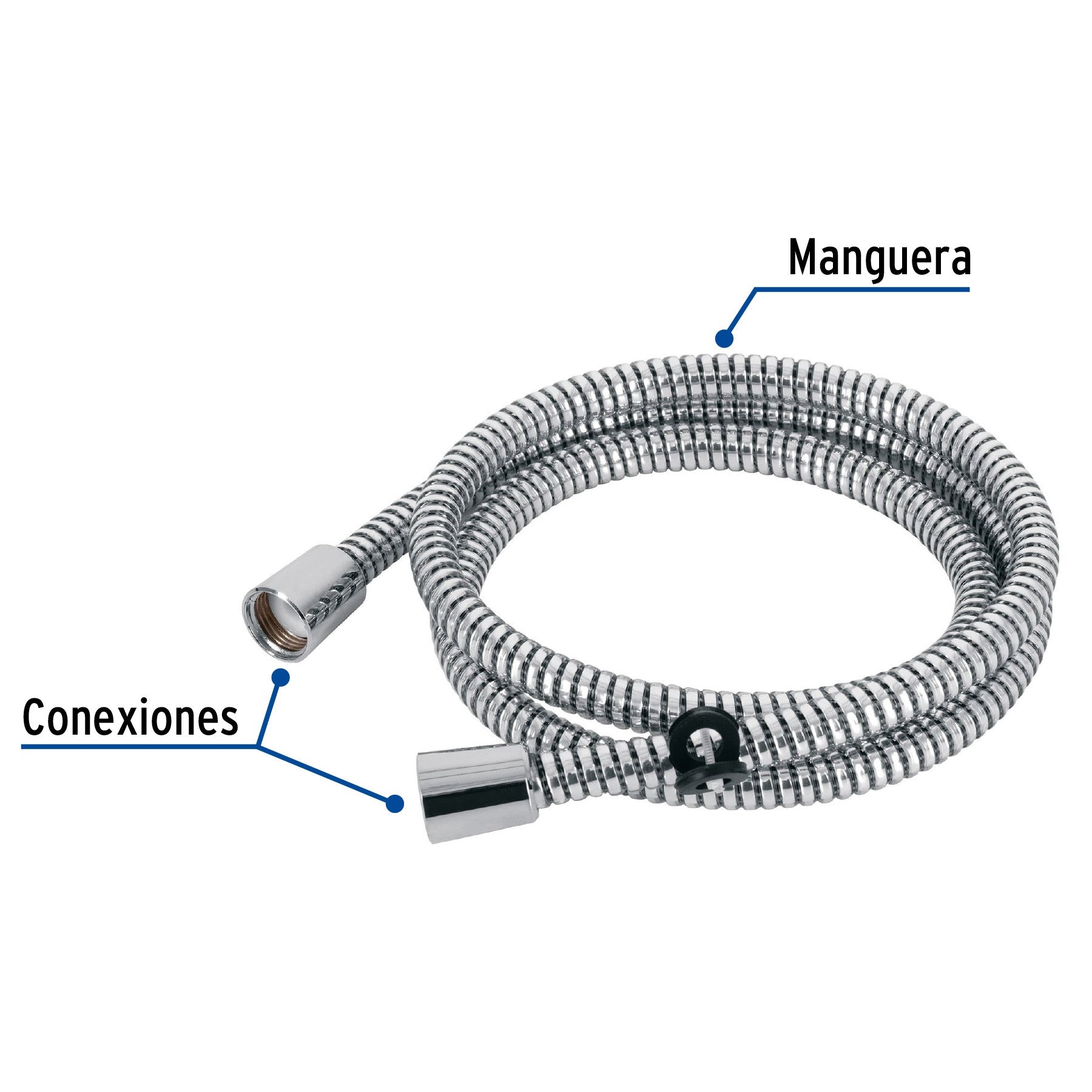 Manguera plastica de 1.5 m para regadera FOSET AQUA