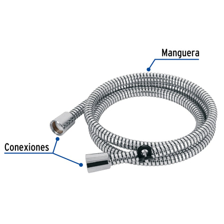 Manguera plastica de 1.5 m para regadera FOSET AQUA