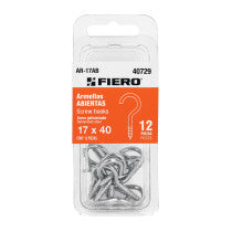 Blister con 12 armellas abiertas de 17 x 40 FIERO