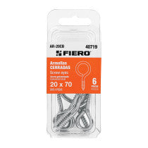 Blister con 6 armellas cerradas de 20 x 70 FIERO