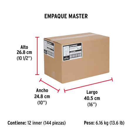 Blister con 2 armellas abiertas de 22 x 100 FIERO