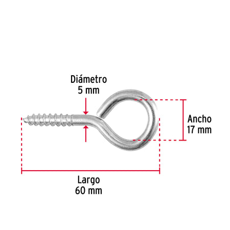 Blister con 2 armellas cerradas de 22 x 100 FIERO
