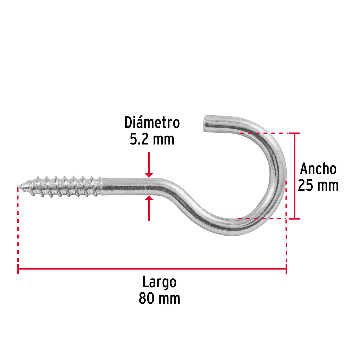 Blister con 2 armellas abiertas de 23 x 110 FIERO