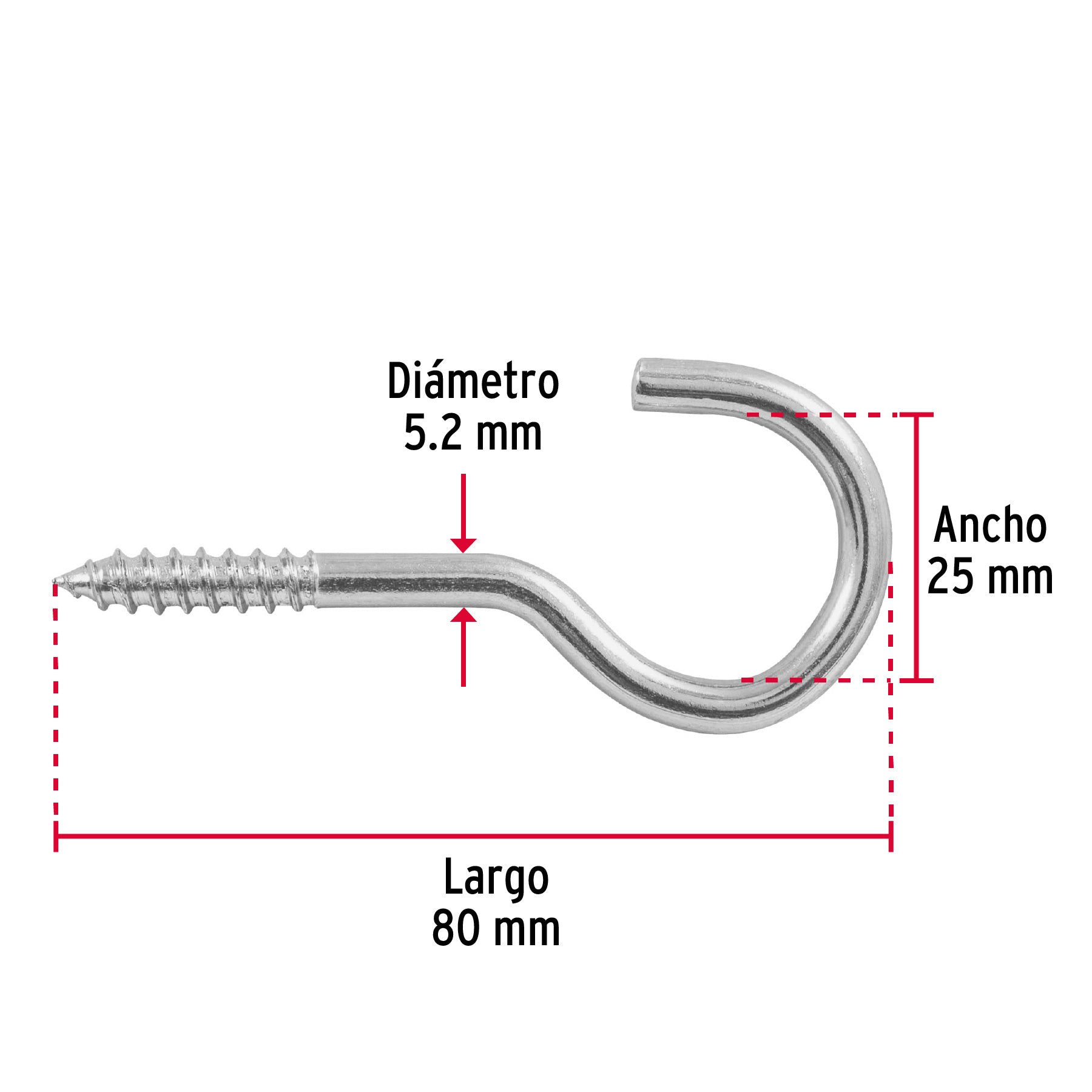 Blister con 2 armellas abiertas de 23 x 110 FIERO