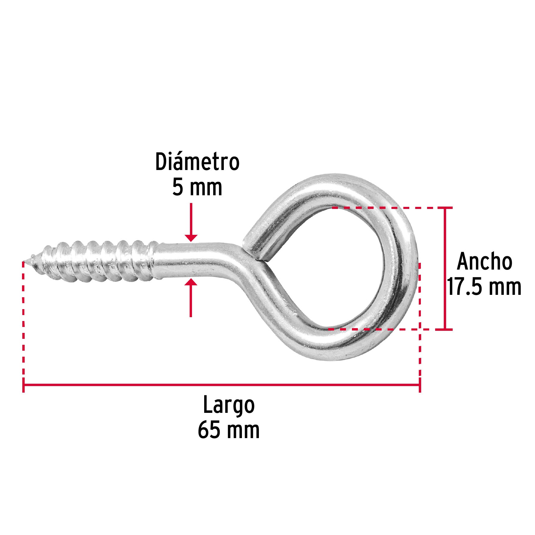 Blister con 2 armellas cerradas de 23 x 110 FIERO