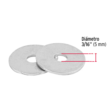 Blisterarandelas planas de FIERO 3/16"