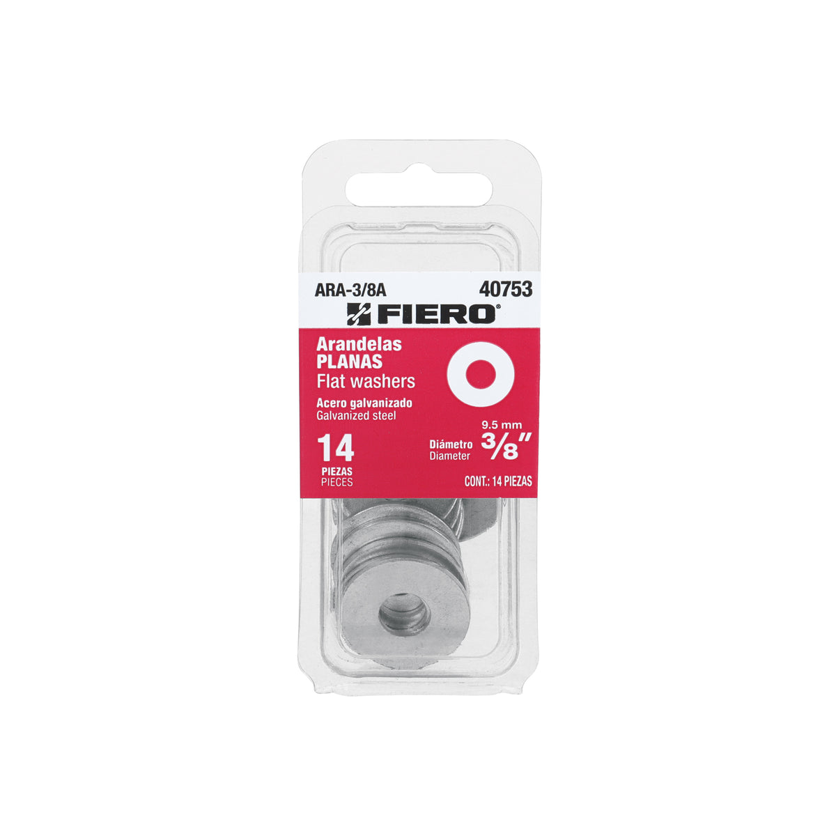 Blisterarandelas planas de FIERO 3/8"
