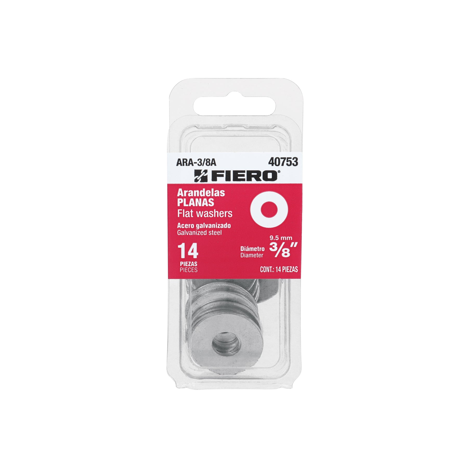 Blisterarandelas planas de FIERO 3/8"