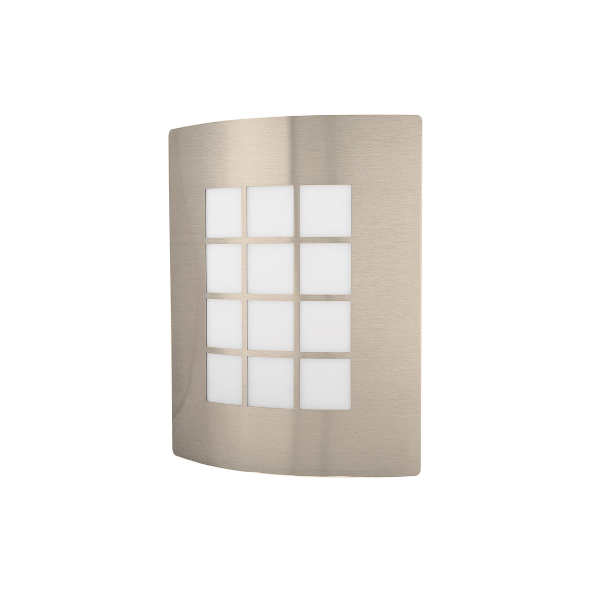 Arbotante decorativo cuerpo acero inox, lámpara no incluida