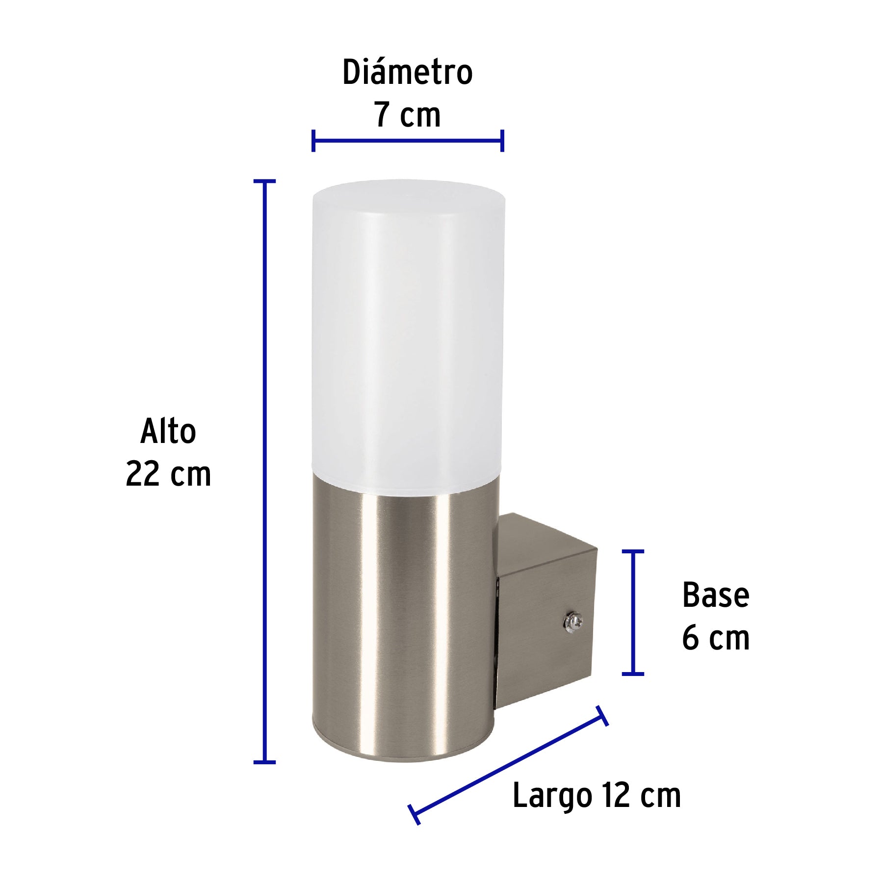 Arbotante LED exterior 5 W 3000K 1 spot,6x22 cm, VOLTECK