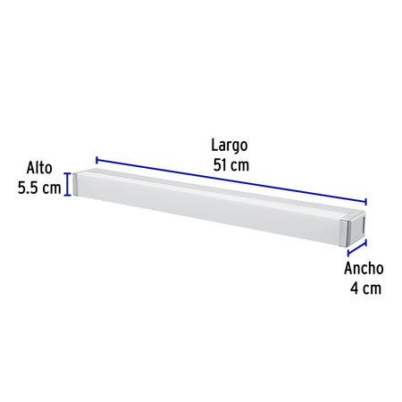 Luminario LED de pared para baño 10W 4000K, barra, VOLTECK