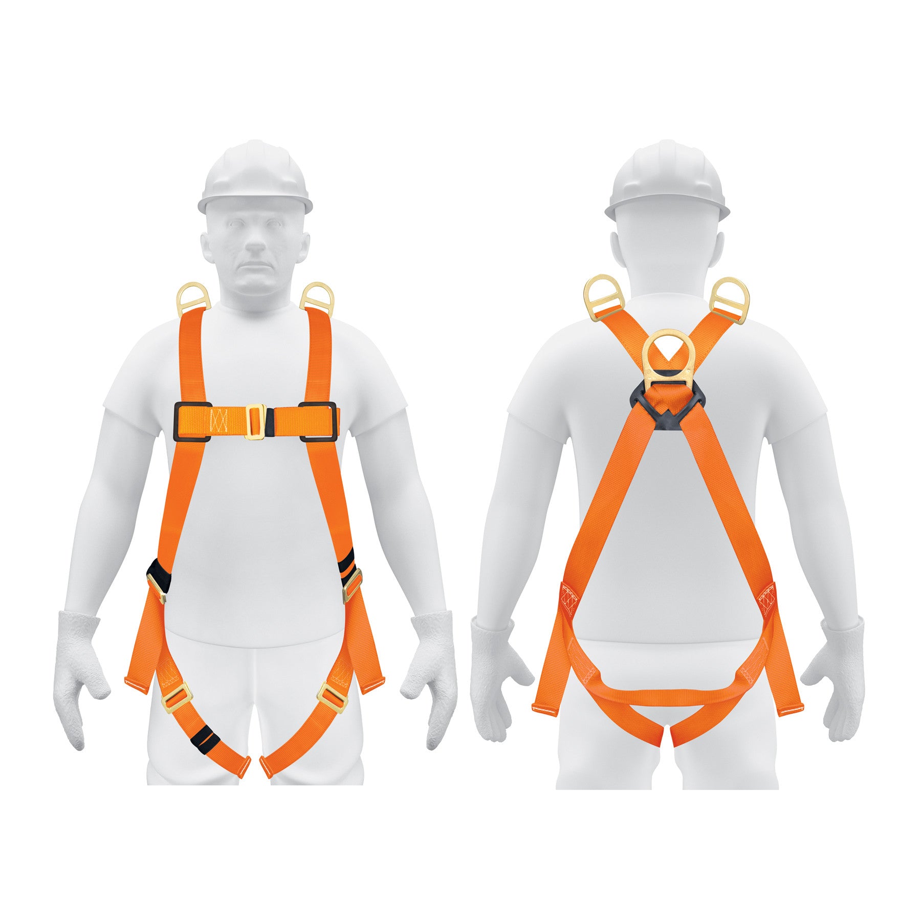 Arnes de cuerpo completo con 3 anillos ANSI Truper