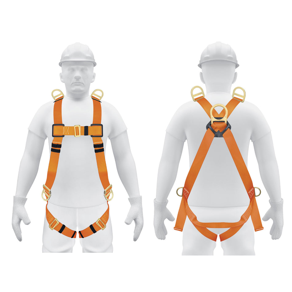 Arnes de cuerpo completo con 5 anillos ANSI Truper