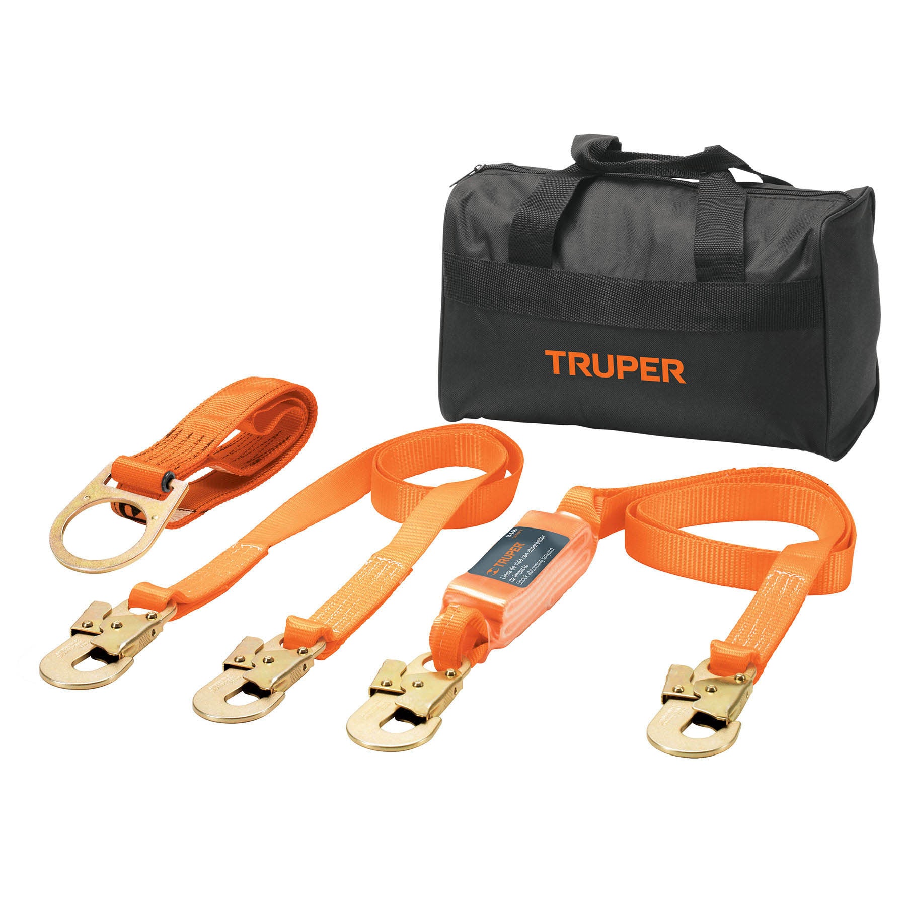 Kit contra caidas con arnes de tres anillos Truper