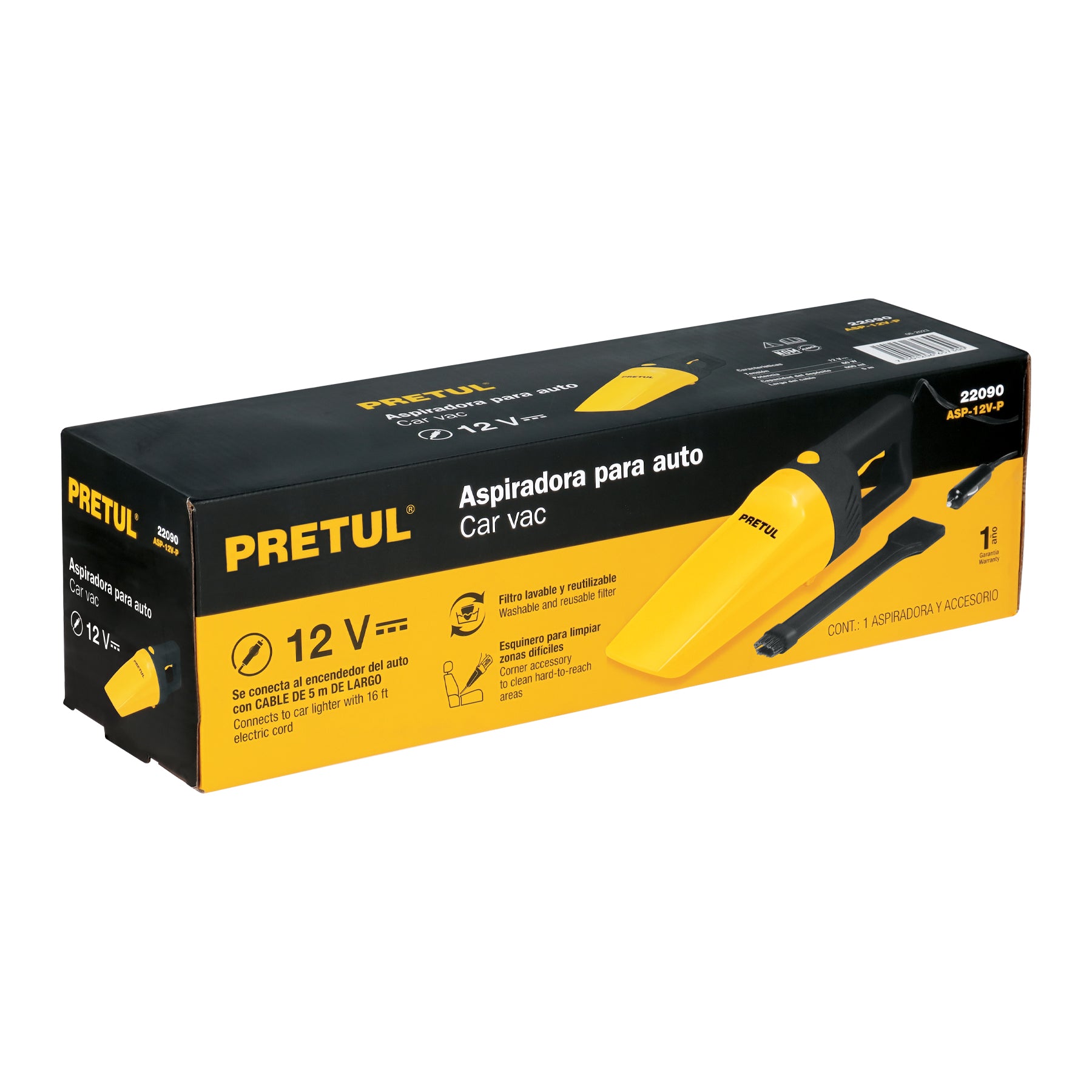 Aspiradora para auto de 12 volts Pretul