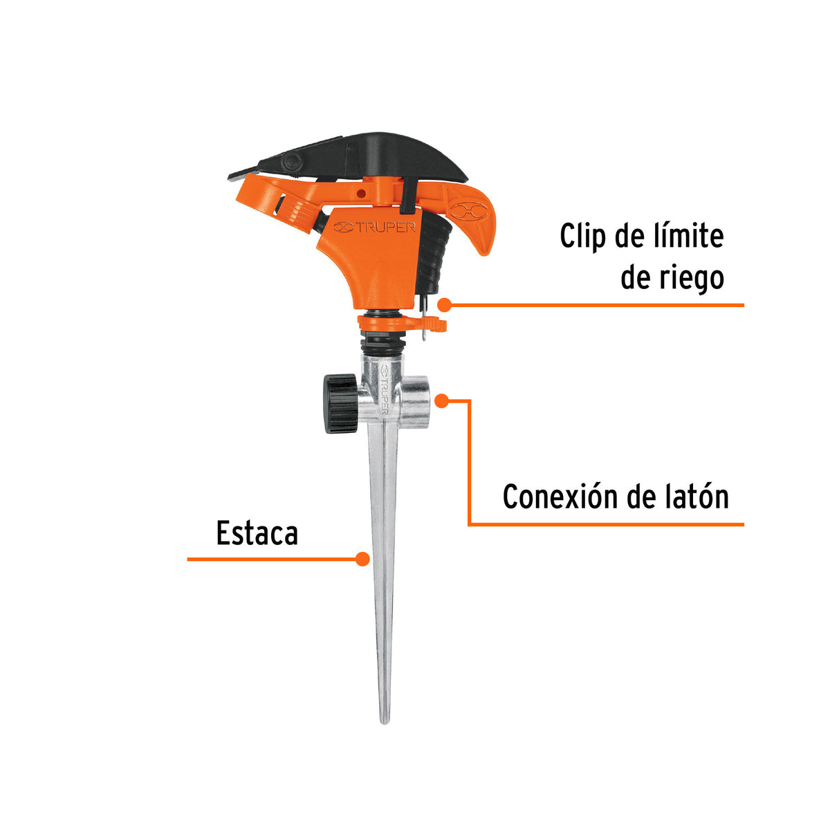 Eje corto para carretillas 1 llanta EXPERT TRUPER y PRETUL