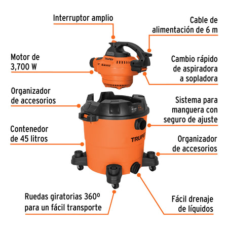 Aspersor metalico cabeza sola TRUPER