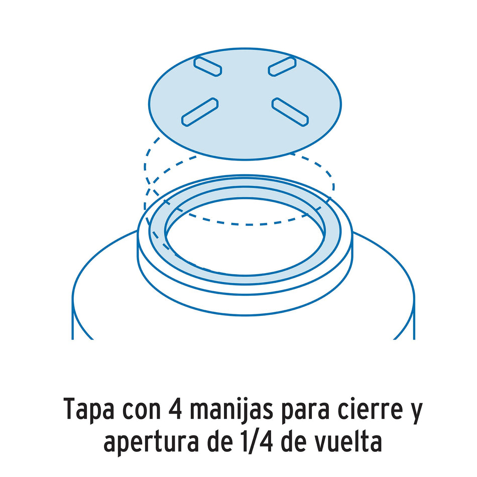 Tapa de 18" con arillo para tinaco FOSET