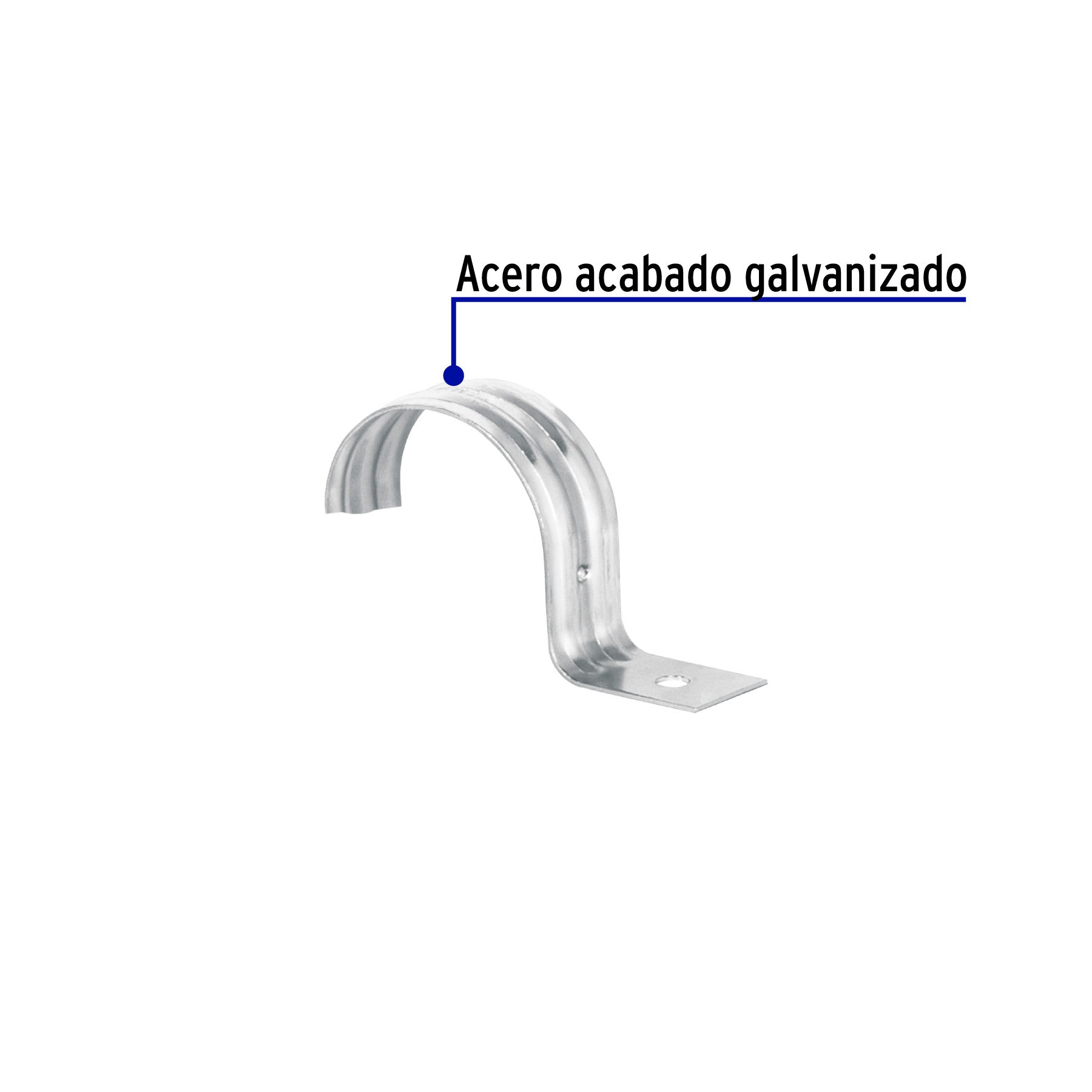 Bolsa c/5 abrazaderas tipo uña 2' p/tubo pared delgada