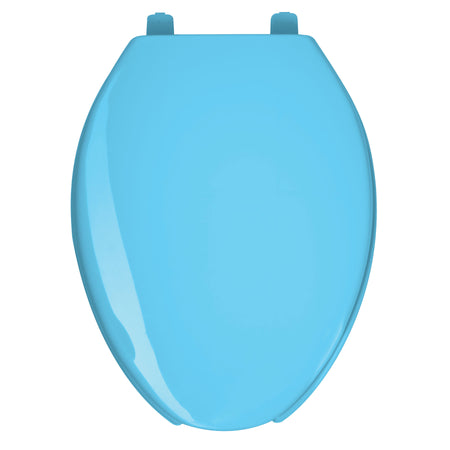 Asiento alargado con tapa para WC abierto FOSET azul