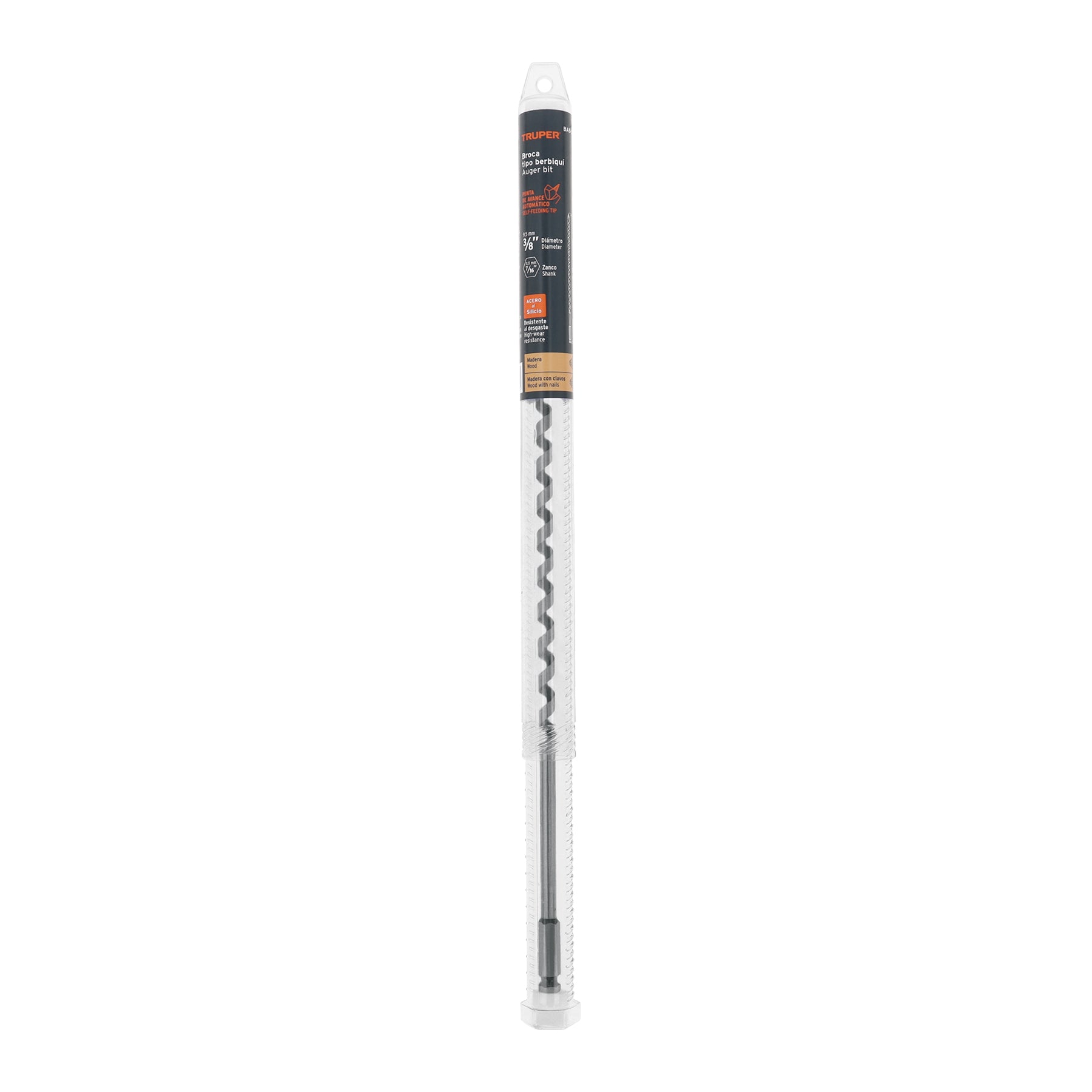 Broca auger tipo berbiquí 3/8' X 18', TRUPER
