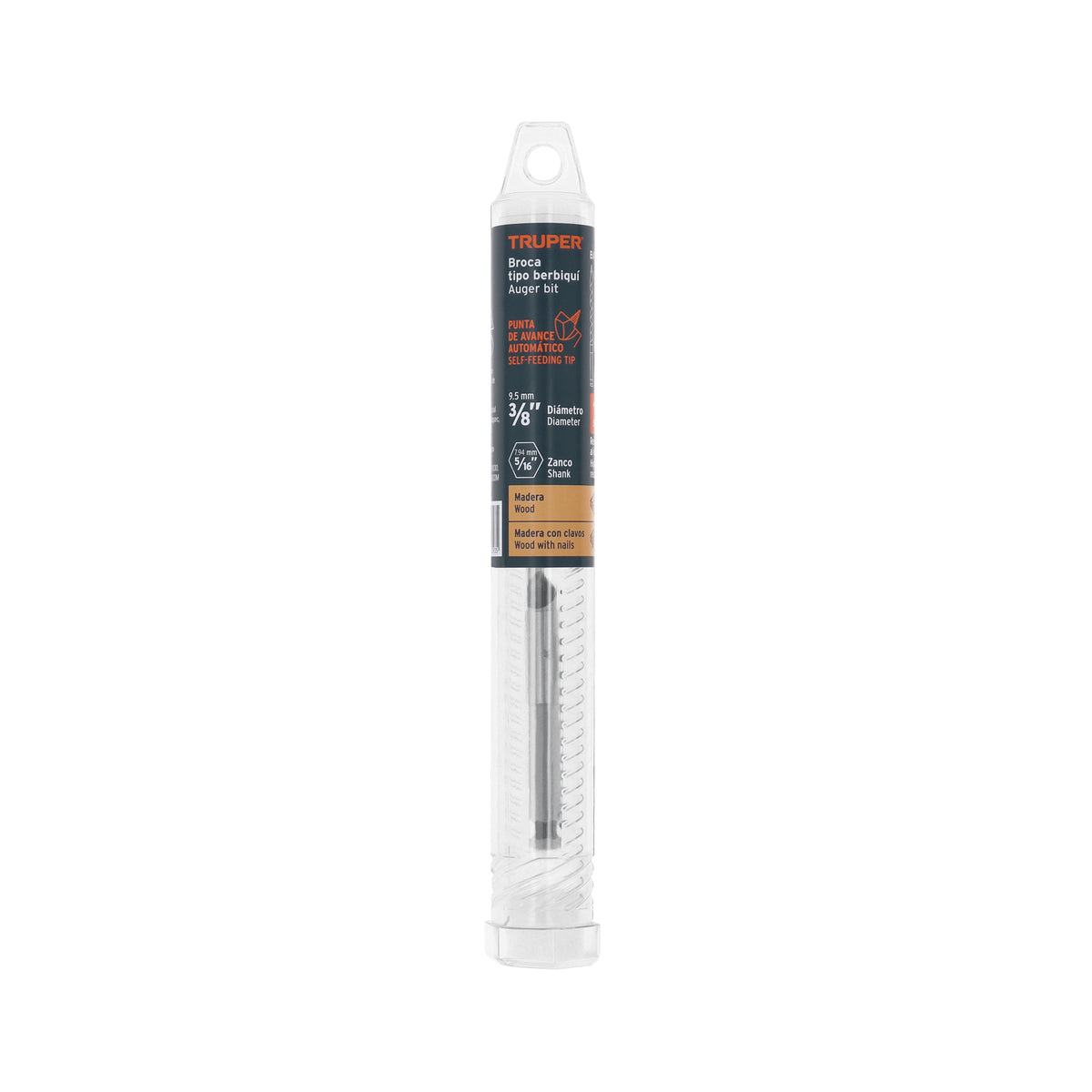 Broca auger tipo berbiquí 3/8' X 6', TRUPER