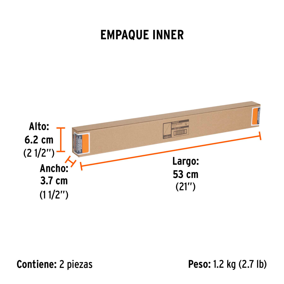 Broca auger tipo berbiquí 7/8' X 18', TRUPER