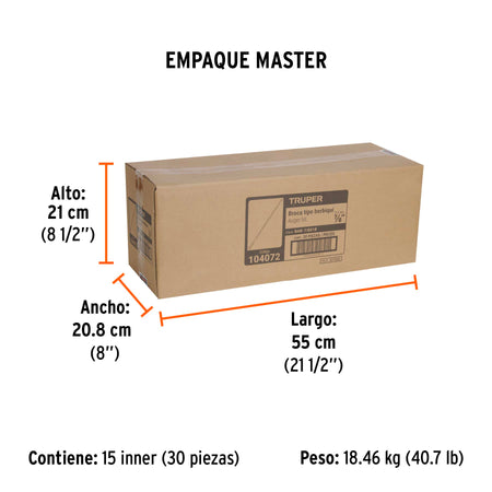 Broca auger tipo berbiquí 7/8' X 18', TRUPER