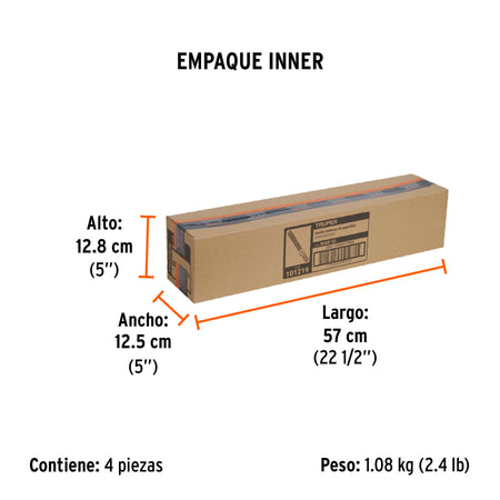 Baston luminoso de 53 cm con luz LED y clip para cinturon