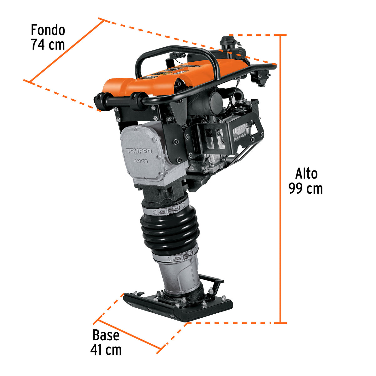 Bailarina compactadora 5.5 HP motor Honda GX160 TRUPER