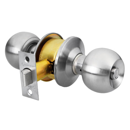 Cerradura tipo esfera cilindrico bano cromo HERMEX BASIC