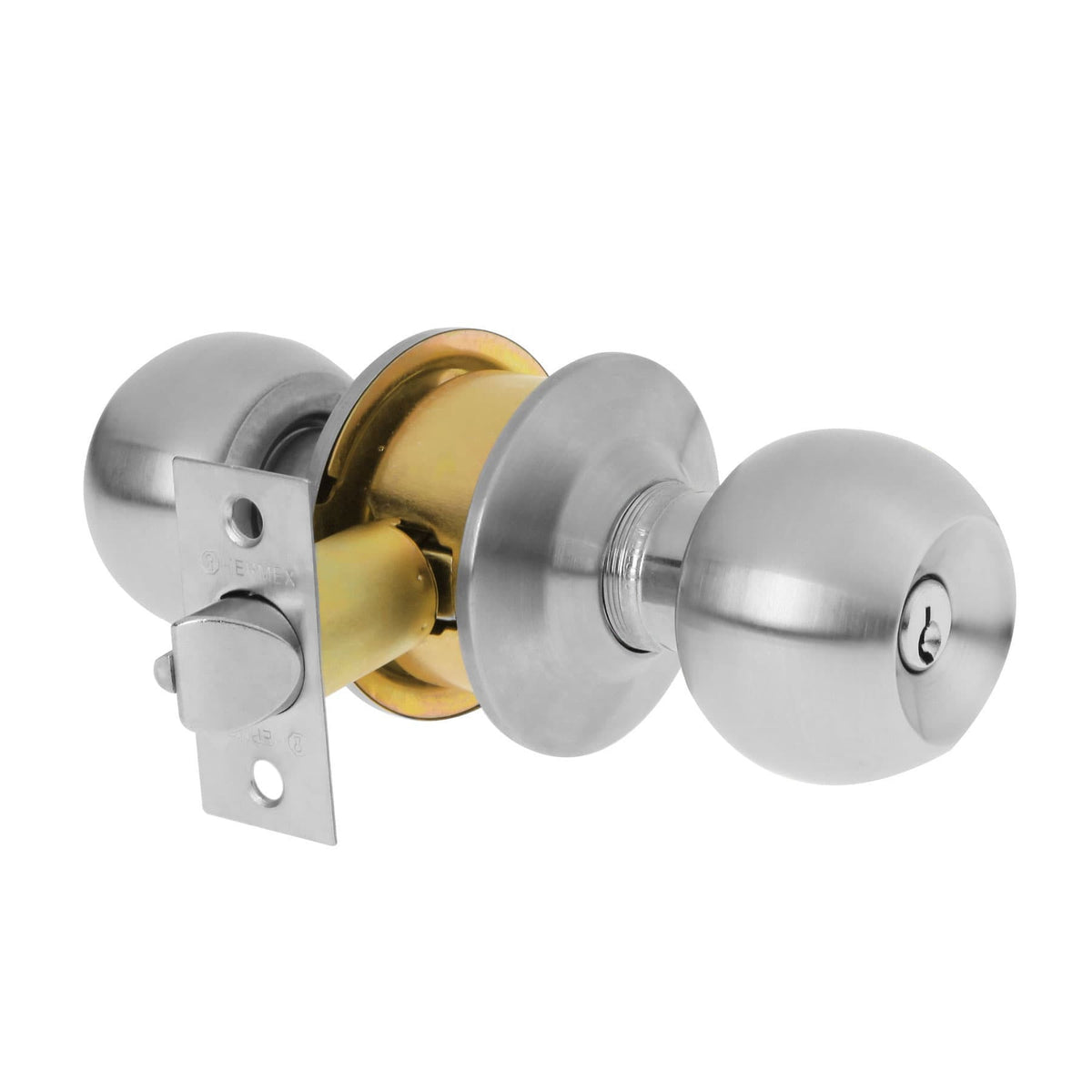 Cerradura tipo esfera cilindrico entrada BASIC cromo